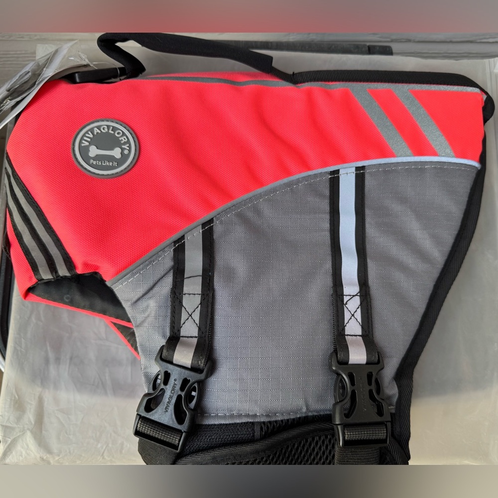 Red and Gray Dog Harness